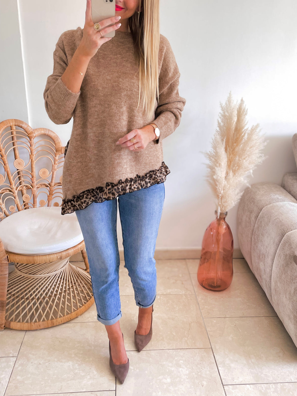 Pull Zoé taupe ♡