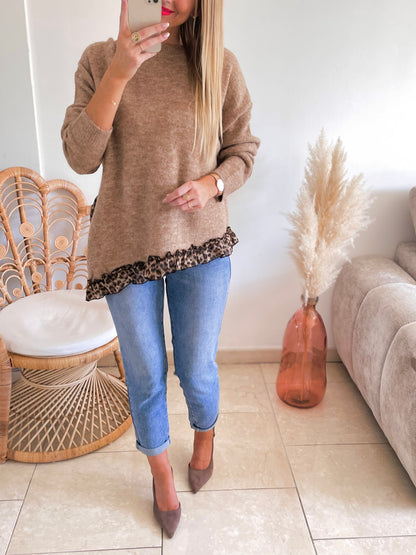 Pull Zoé taupe ♡
