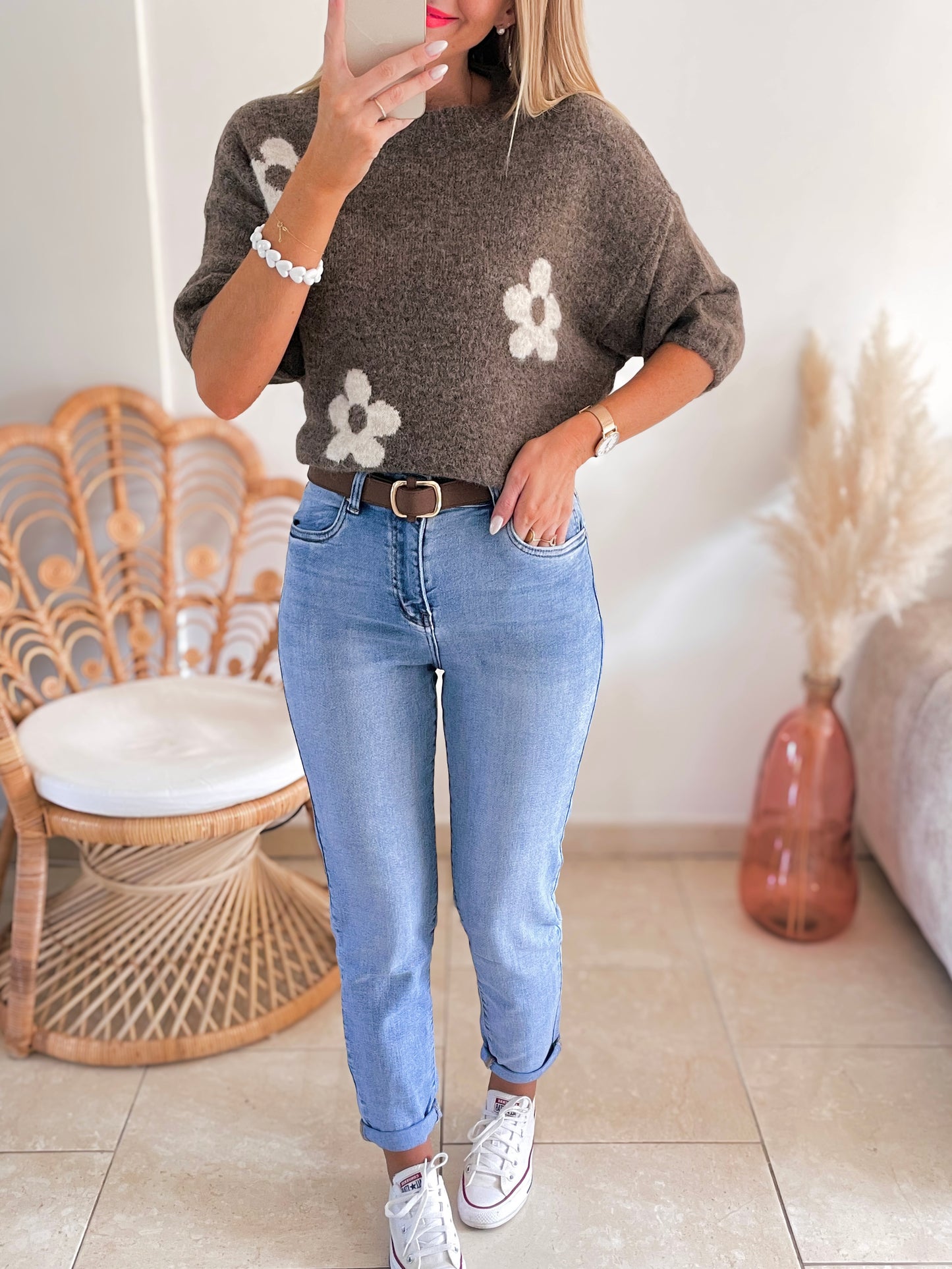 Jean Mom Époustouflant clair ♡