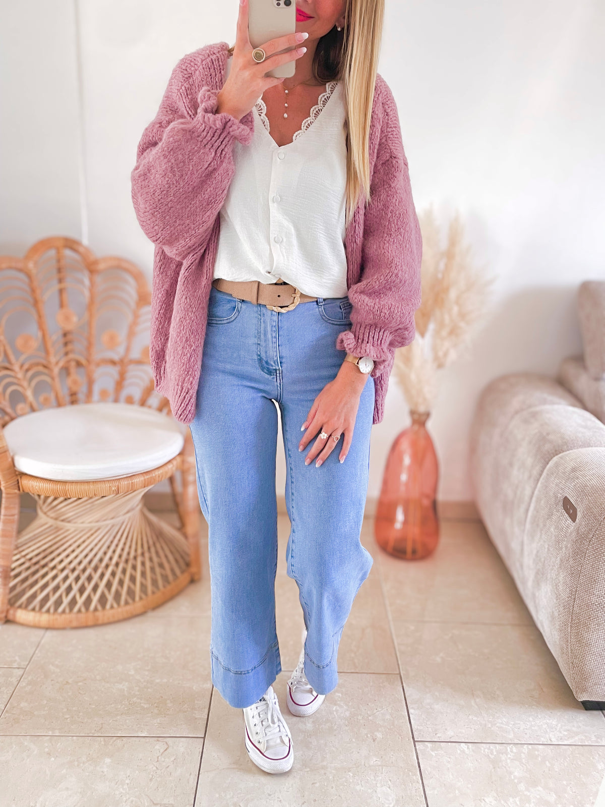 Gilet Mi amor poudré ♡