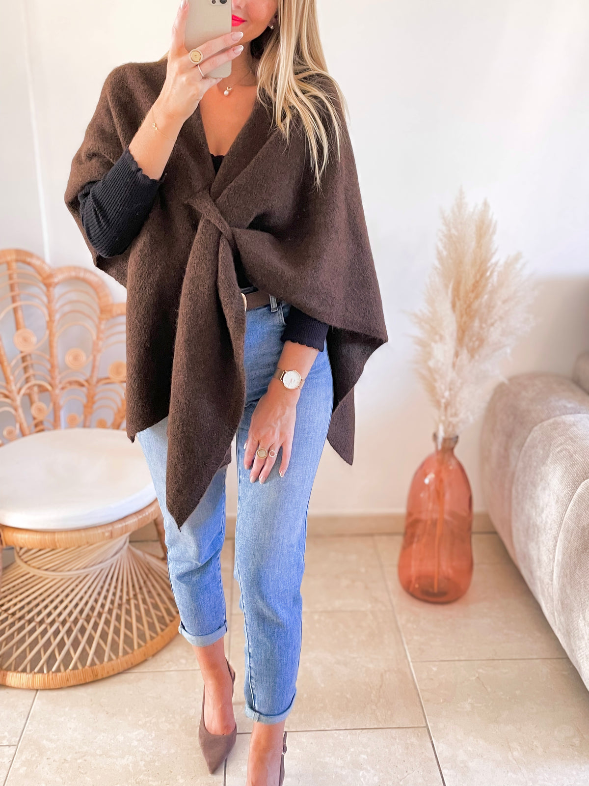 Gilet Poncho choco ♡
