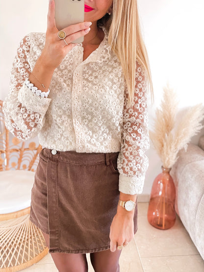 Jupe Short Giulia choco ♡