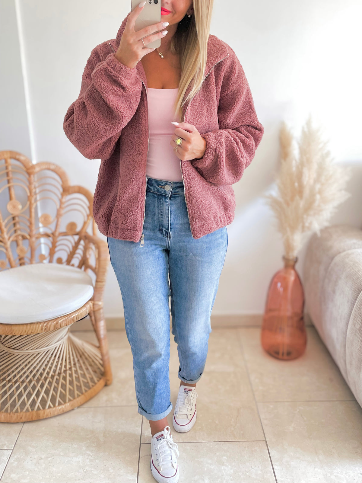 Jean Mom Époustouflant bleu ♡