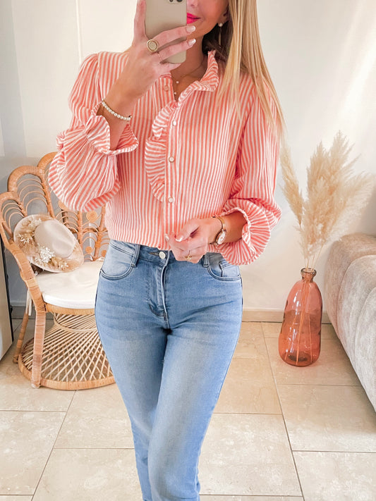 Chemisier Ezra saumon ♡