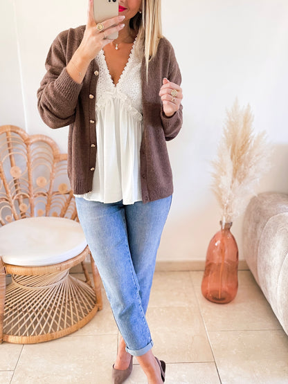 Blouse Esmeralda blanche ♡