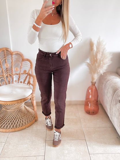 Jean Mom Époustouflant choco ♡ PRÉ COMMANDE 22.09