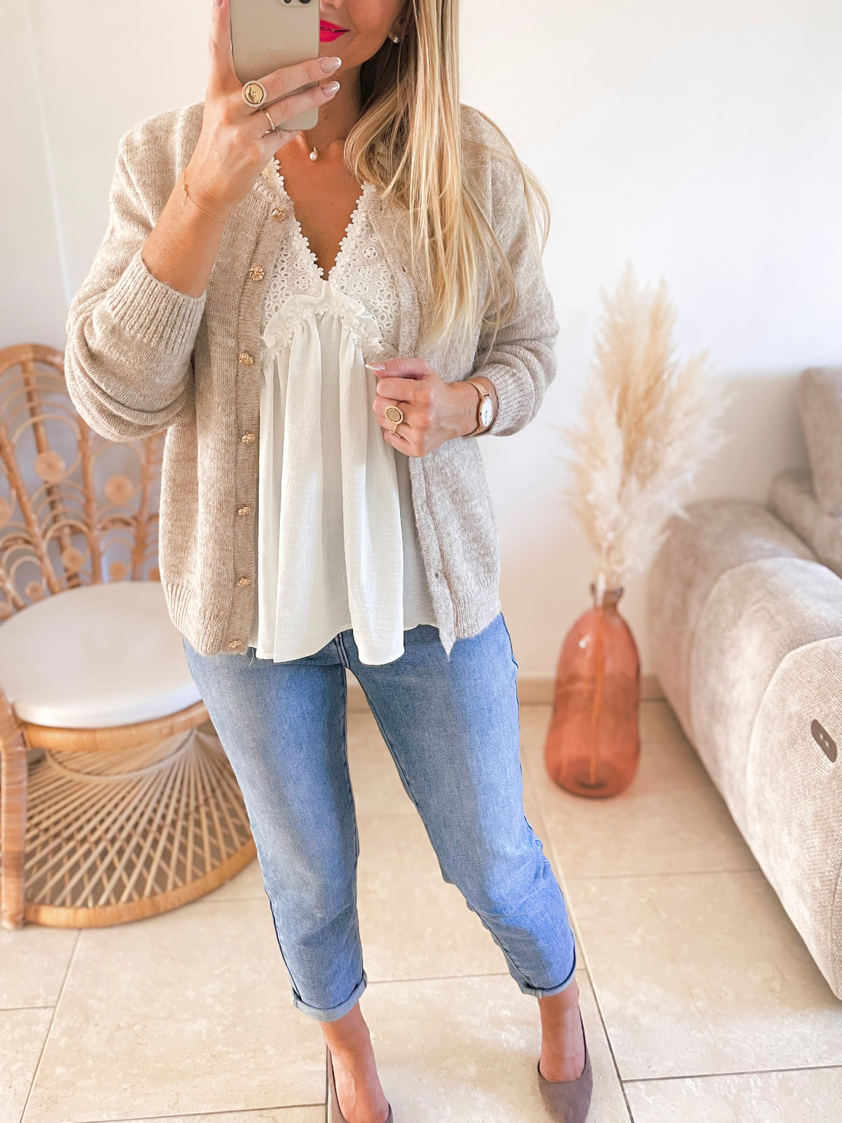 Blouse Esmeralda blanche ♡