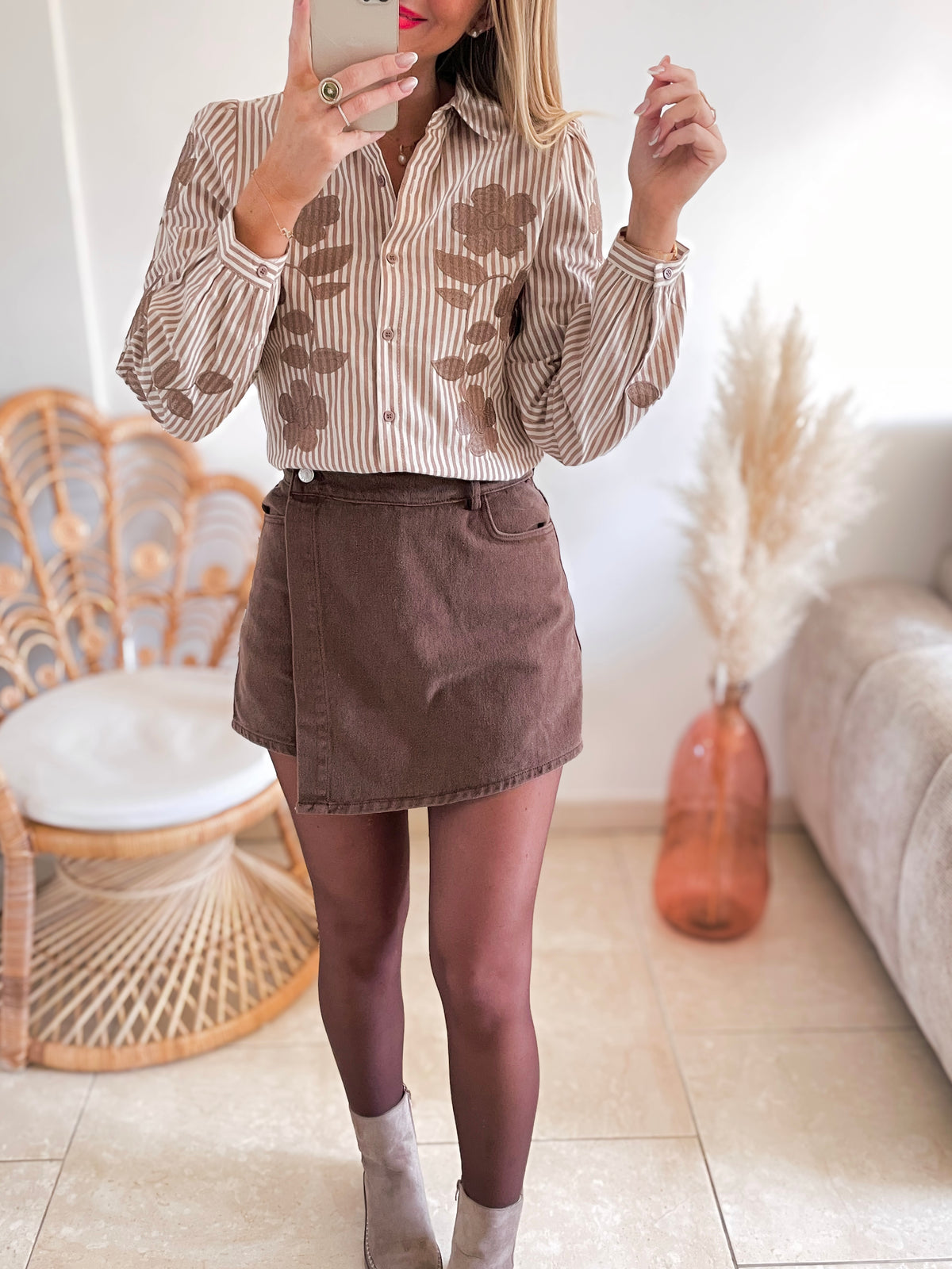 Chemisier Milie beige ♡