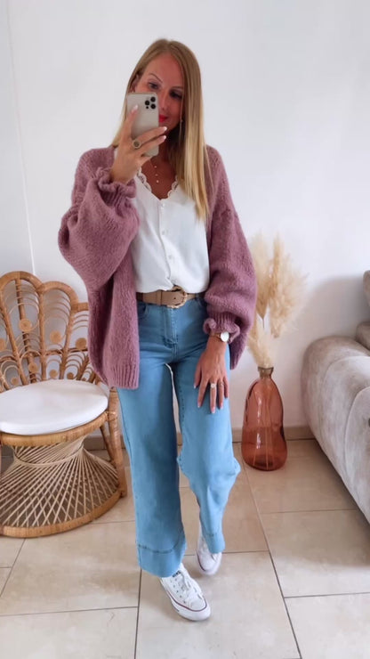 Gilet Mi amor poudré ♡