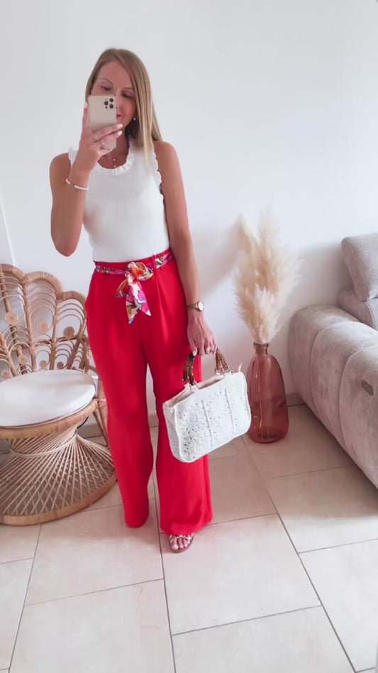 Pantalon Sofia Corail ♡ Made in France