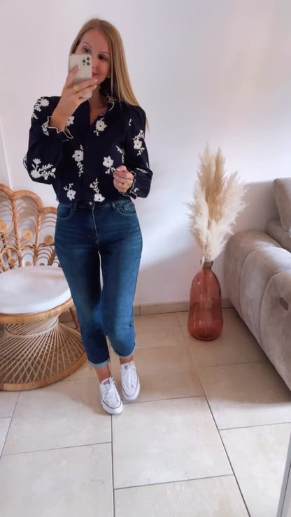 Jean Mom Époustouflant Stone ♡