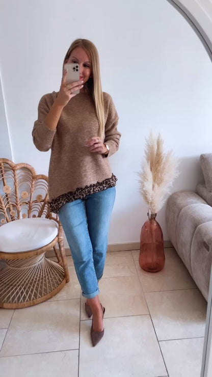 Pull Zoé taupe ♡