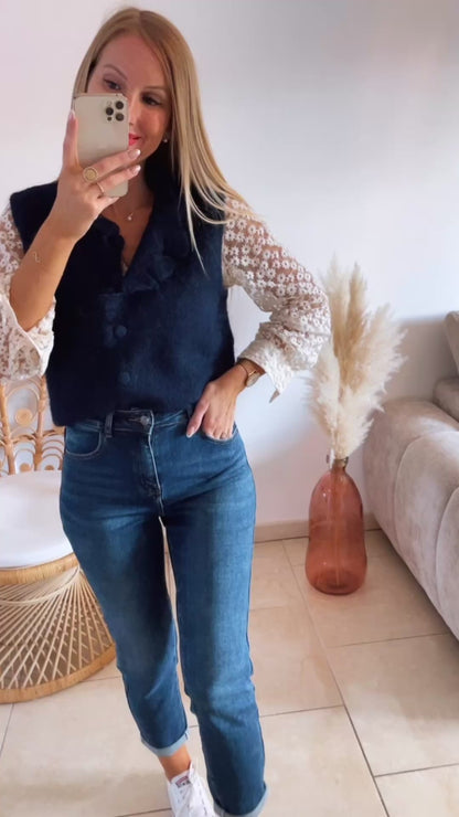 Jean Mom Époustouflant Stone ♡