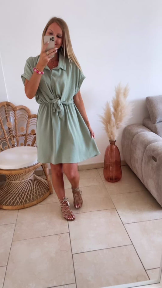 Robe Arsène vert d’eau ♡