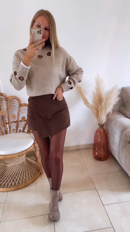 Jupe Short Giulia choco ♡