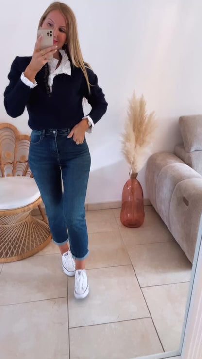 Jean Mom Époustouflant Stone ♡