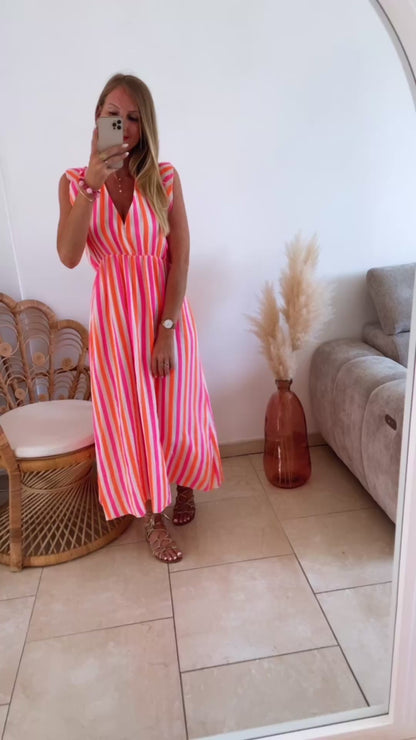 Robe Esmeralda rayé ♡