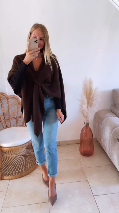 Gilet Poncho choco ♡